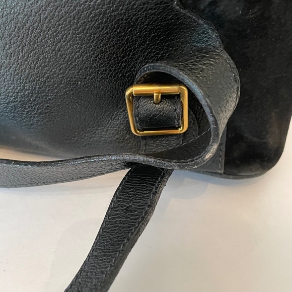 Gucci Black Leather Suede Bamboo Backpack Bag main image 8